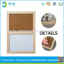 magnetic combination cork board and white board